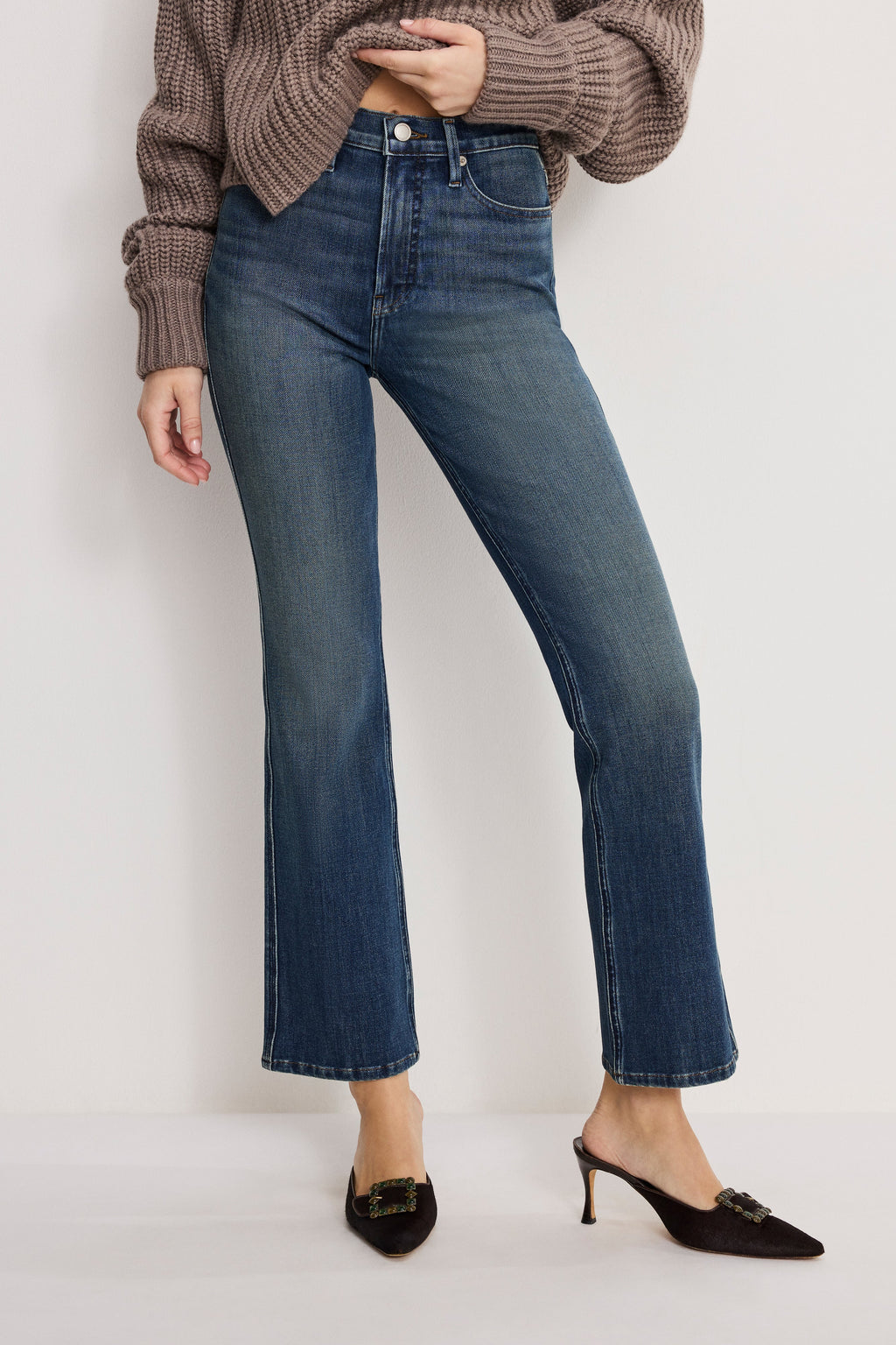 Premium GOOD STANDARD KICK FLARE JEANS INDIGO1147