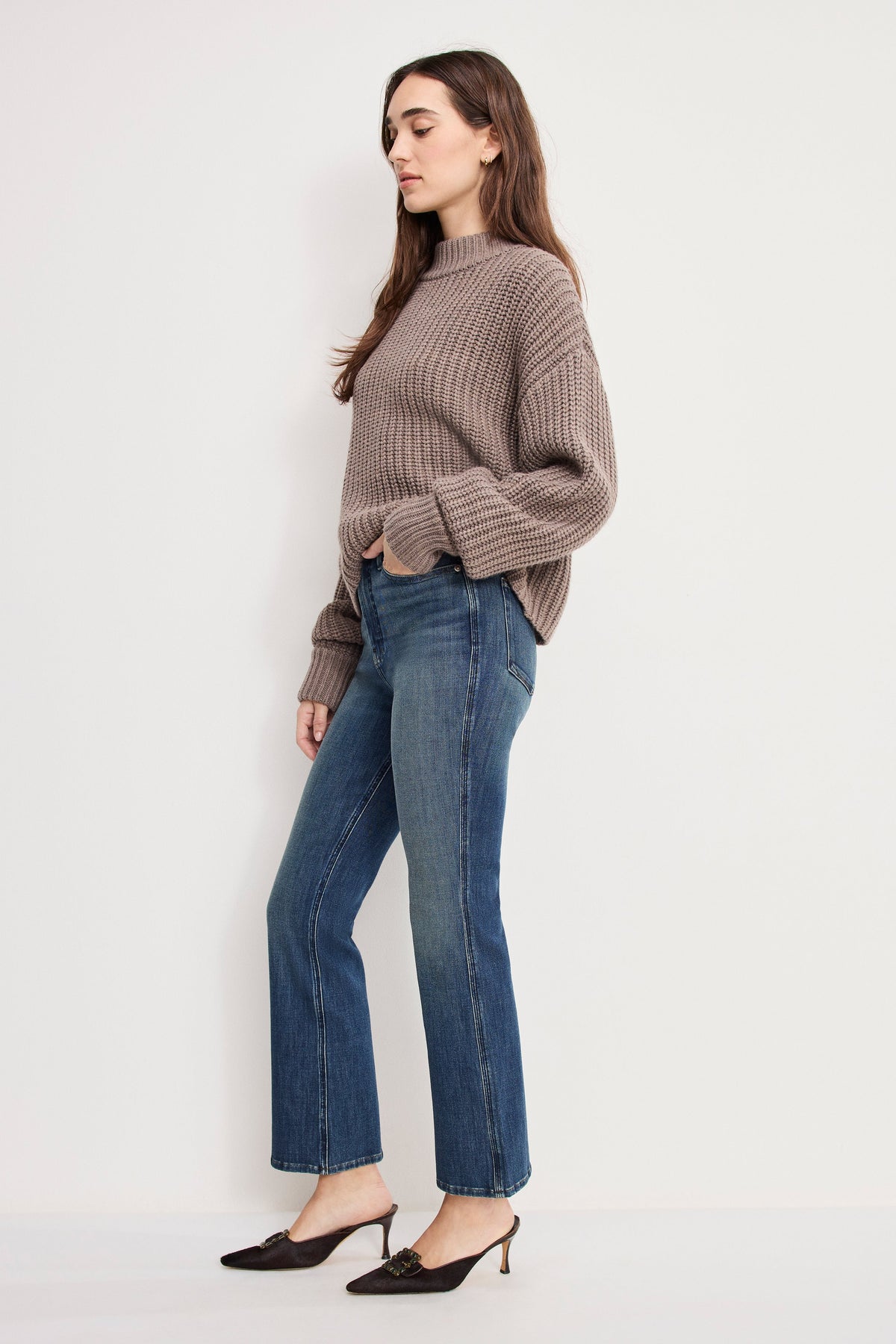 Premium GOOD STANDARD KICK FLARE JEANS INDIGO1147