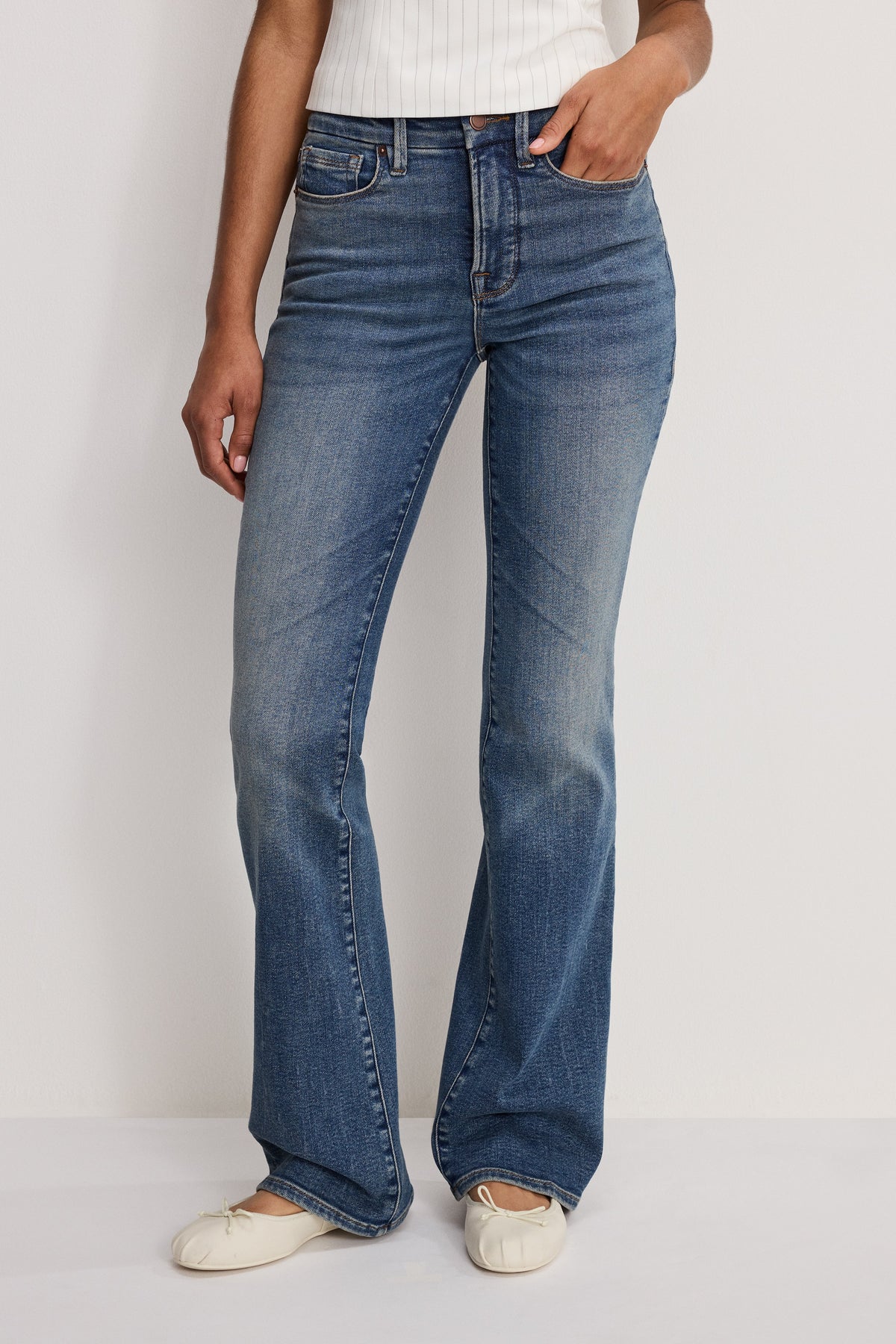 Premium GOOD CLASSIC BOOTCUT JEANS INDIGO1128
