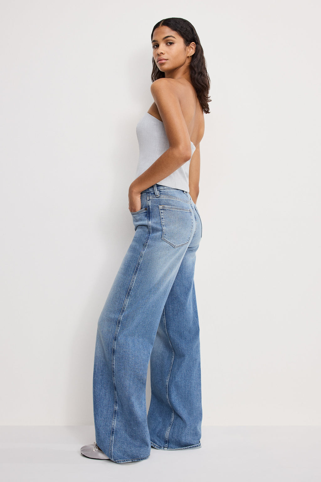 Premium GOOD SKATE WIDE JEANS INDIGO1142