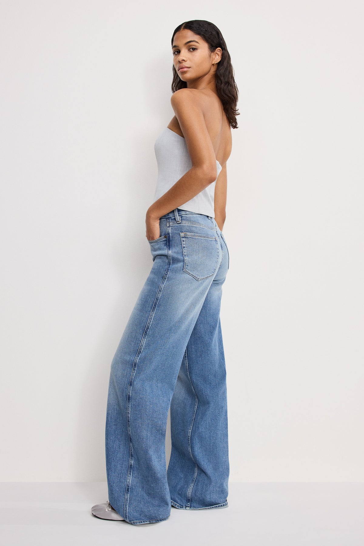 Premium GOOD SKATE WIDE JEANS INDIGO1142