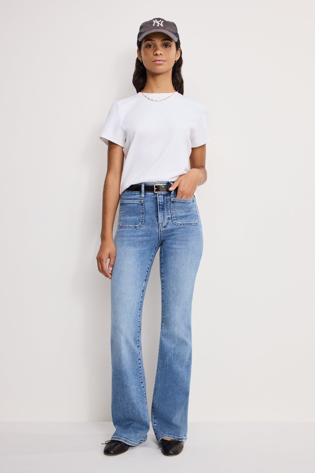 Premium GOOD LEGS FLARE JEANS INDIGO1149