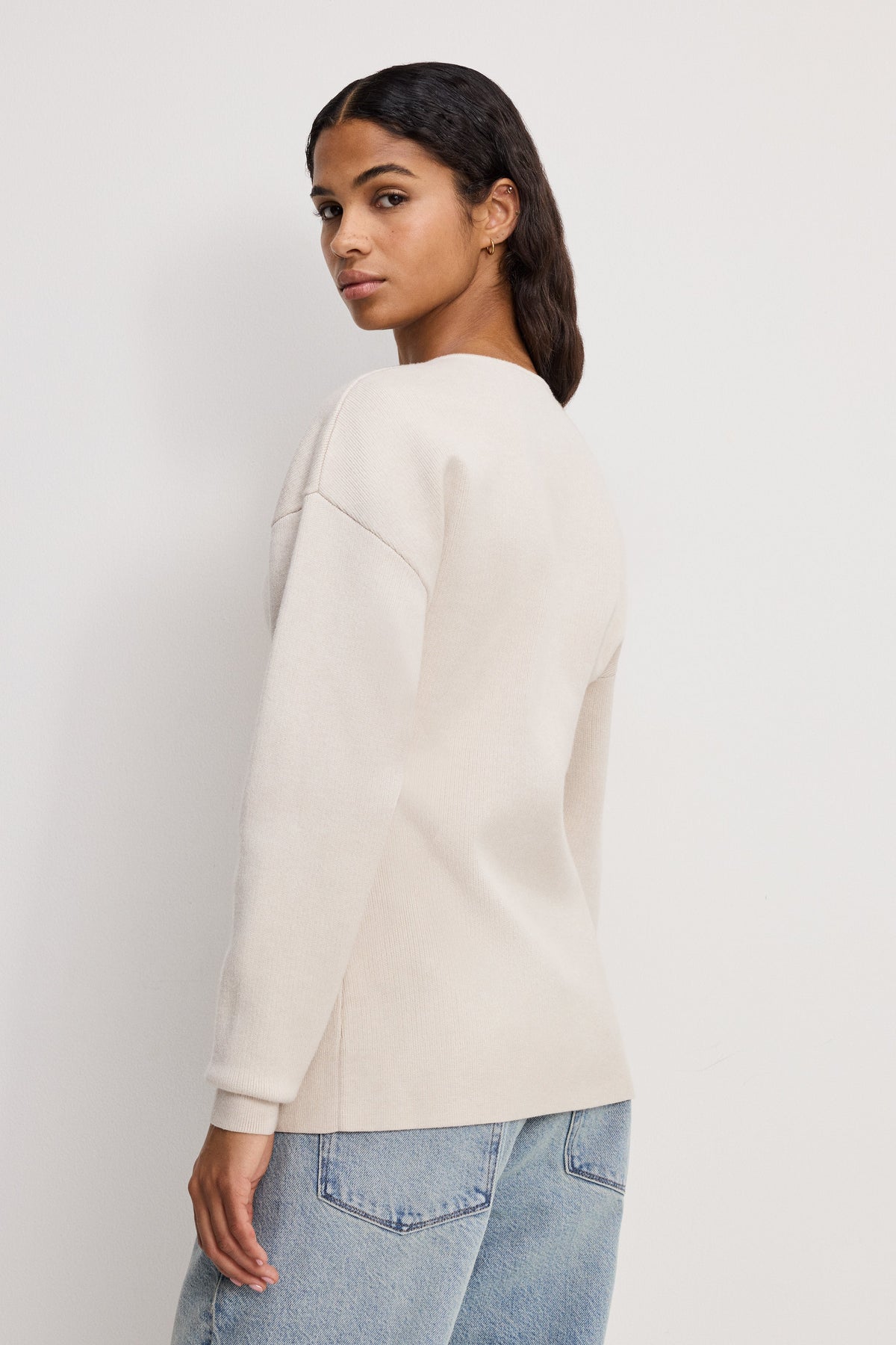 Premium EXAGGERATED SLEEVE CARDIGAN SWEATER LIGHT TAUPE