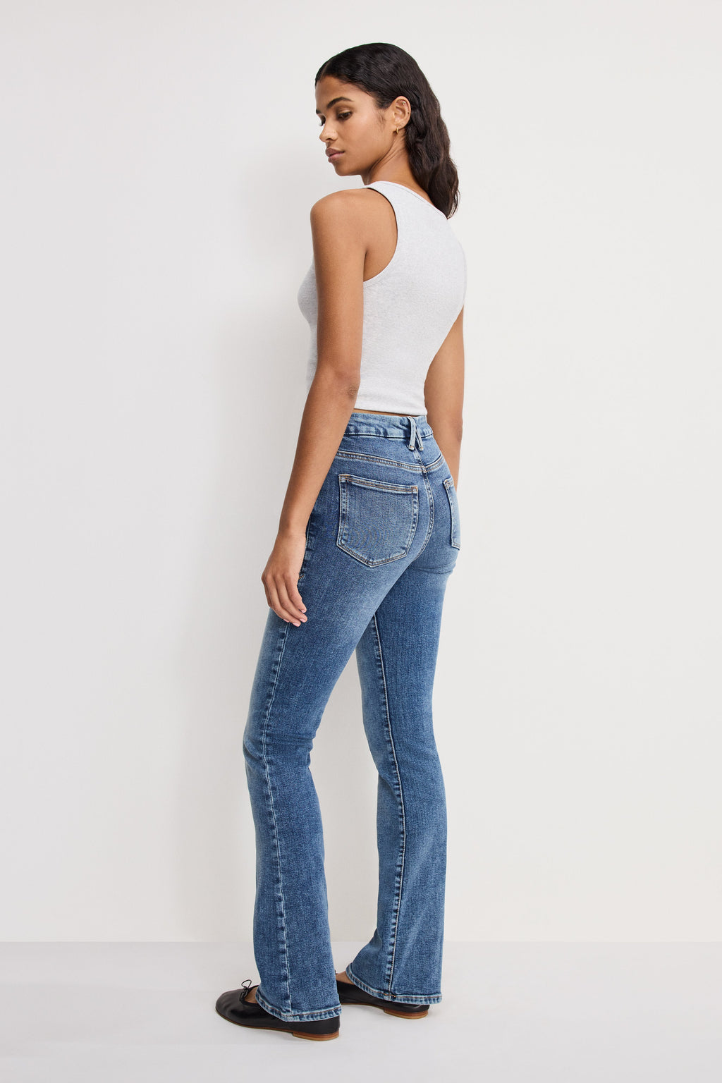 Premium COMPRESSION GOOD CLASSIC BOOTCUT JEANS INDIGO254