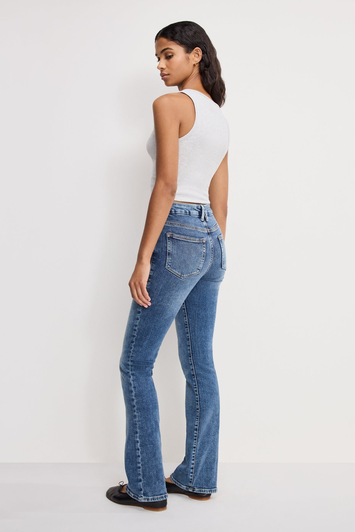 Premium COMPRESSION GOOD CLASSIC BOOTCUT JEANS INDIGO254