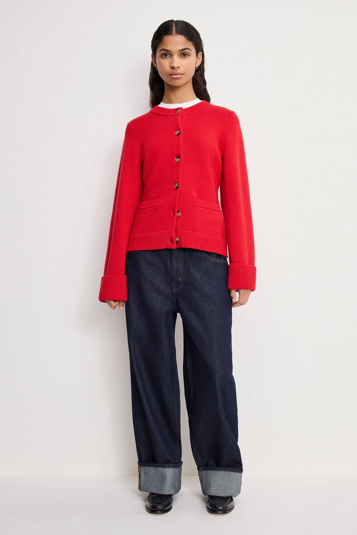 Premium BUTTON FRONT KNIT CARDIGAN CHILI001