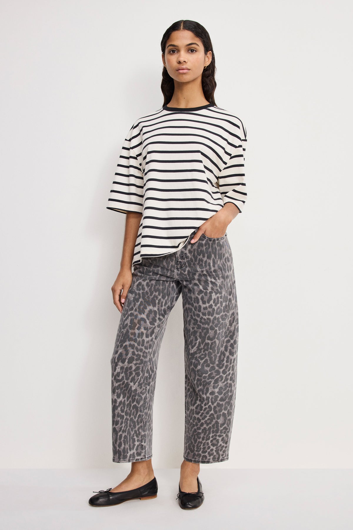 Premium GOOD BARREL JEANS GREY LUCKY LEOPARD