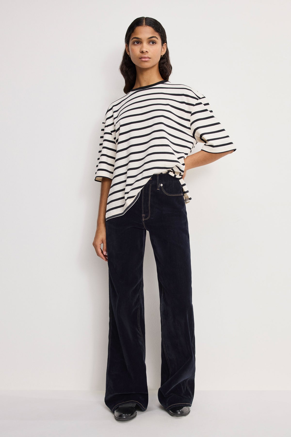 Premium GOOD SKATE FLOCKED DENIM JEANS INDIGO939