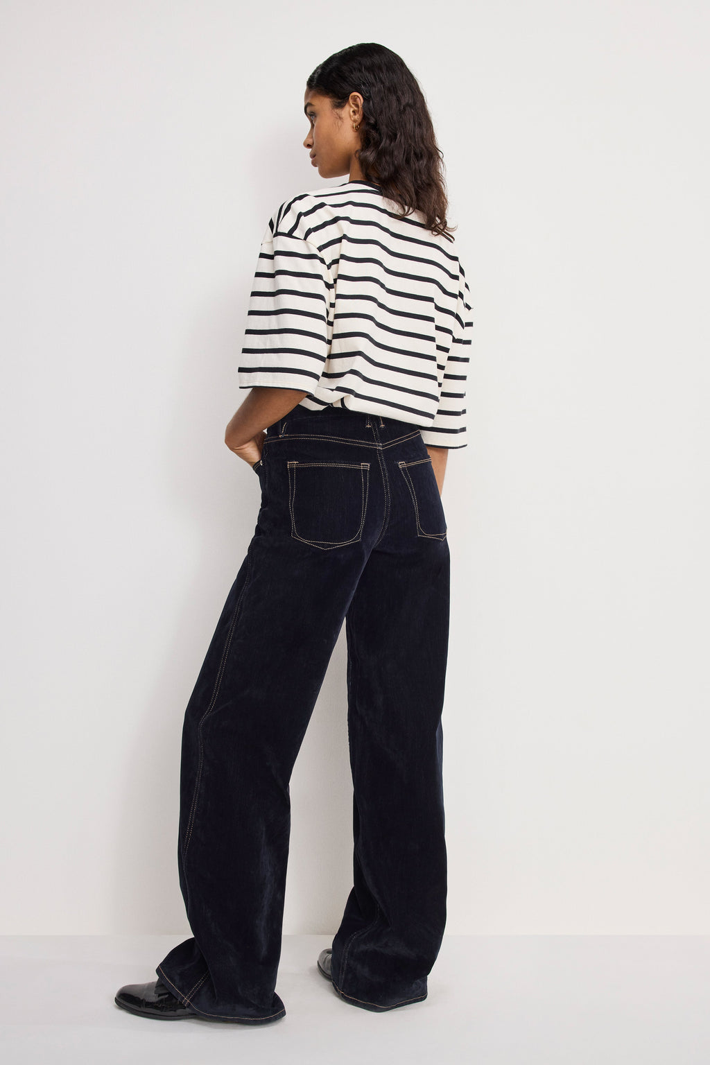 Premium GOOD SKATE FLOCKED DENIM JEANS INDIGO939