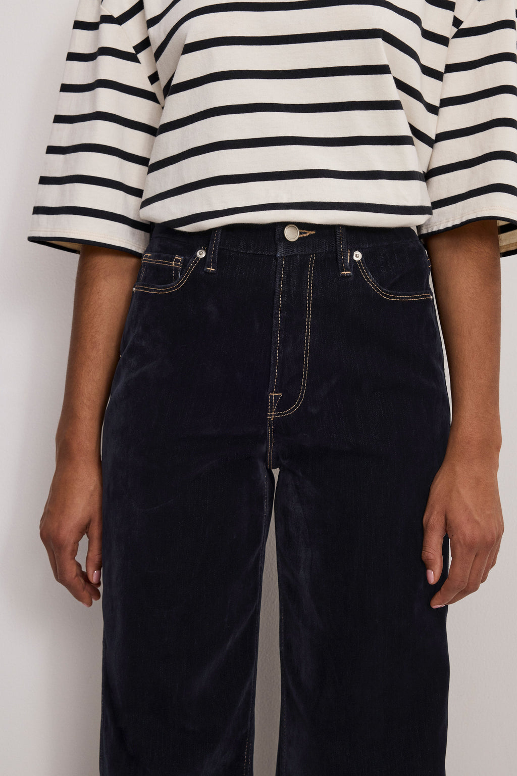Premium GOOD SKATE FLOCKED DENIM JEANS INDIGO939