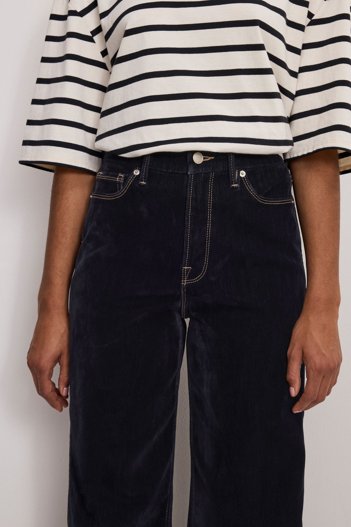 Premium GOOD SKATE FLOCKED DENIM JEANS INDIGO939