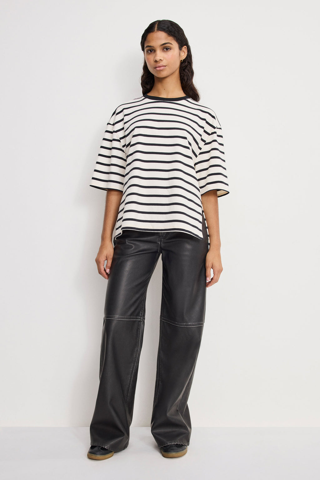 Premium GOOD SKATE FAUX LEATHER PANTS BLACK001
