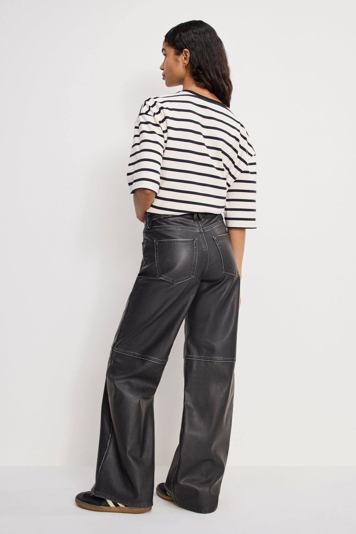 Premium GOOD SKATE FAUX LEATHER PANTS BLACK001