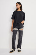 Premium GOOD ICON STRAIGHT DIAMOND JEANS BLACK376