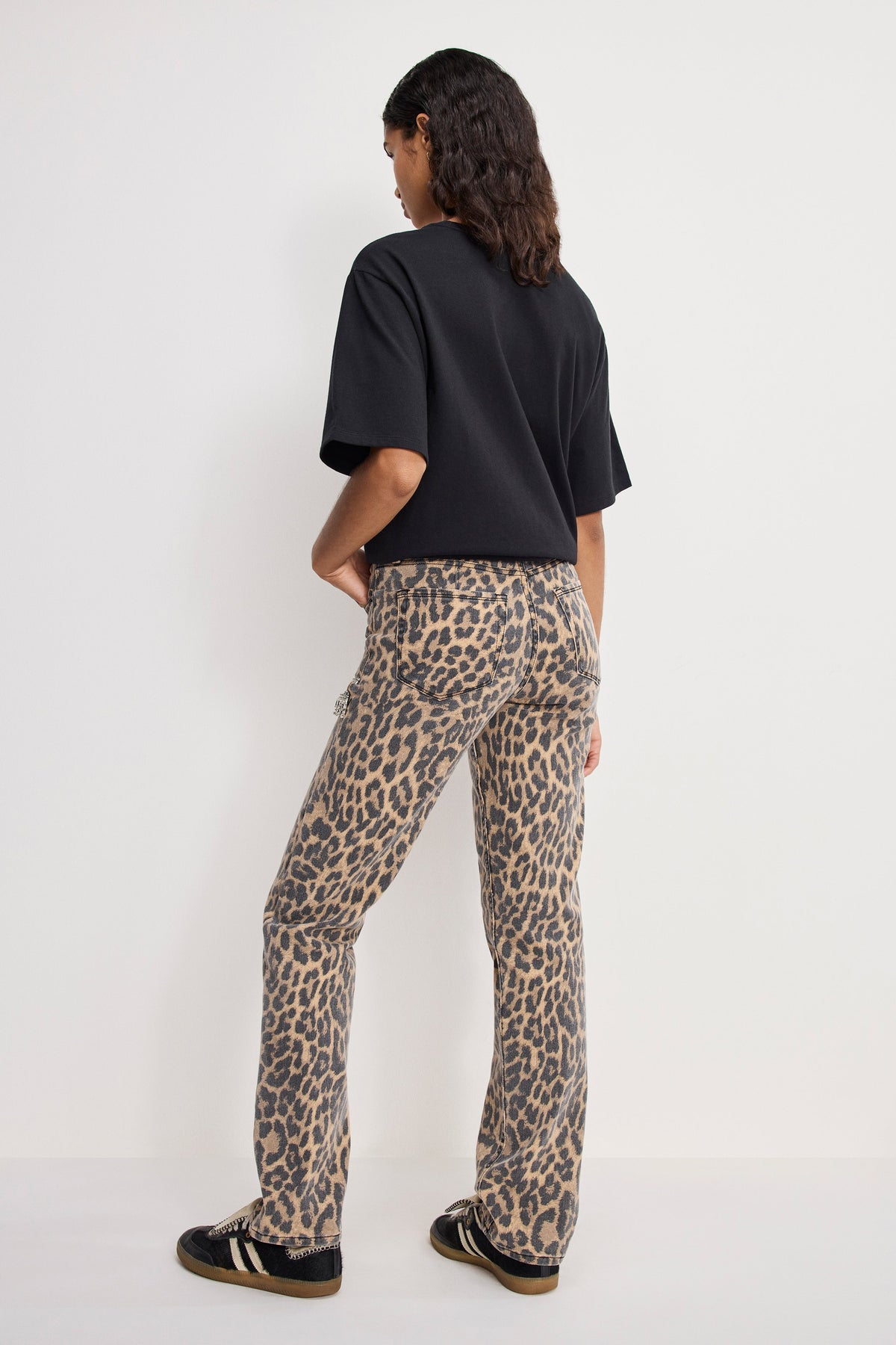 Premium LEOPARD GOOD ICON STRAIGHT DIAMOND JEANS LUCKY LEOPARD001
