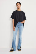 Premium SOFT TECH GOOD LEGS FLARE JEANS INDIGO995