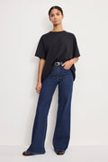 Premium GOOD WAIST PALAZZO JEANS INDIGO985