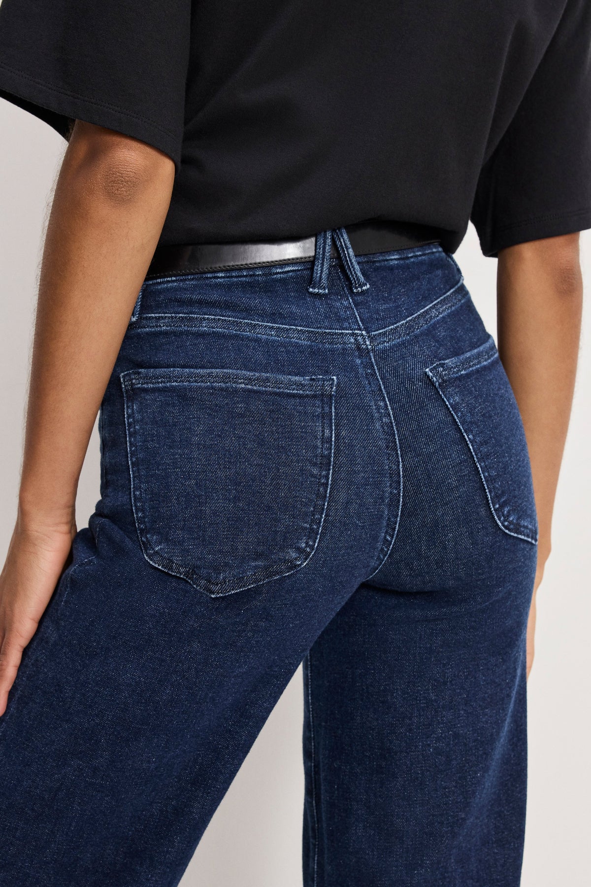 Premium GOOD WAIST PALAZZO JEANS INDIGO985