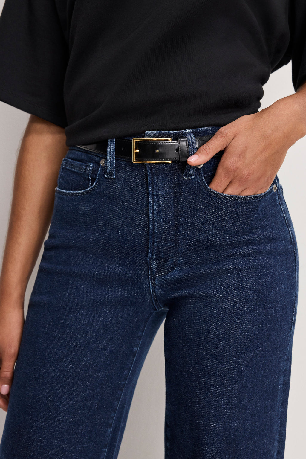 Premium GOOD WAIST PALAZZO JEANS INDIGO985