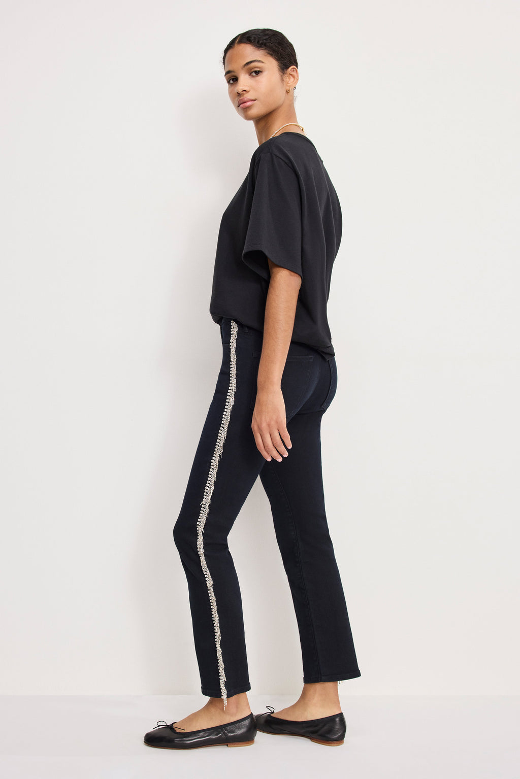Premium GOOD LEGS STRAIGHT DIAMOND JEANS BLACK411