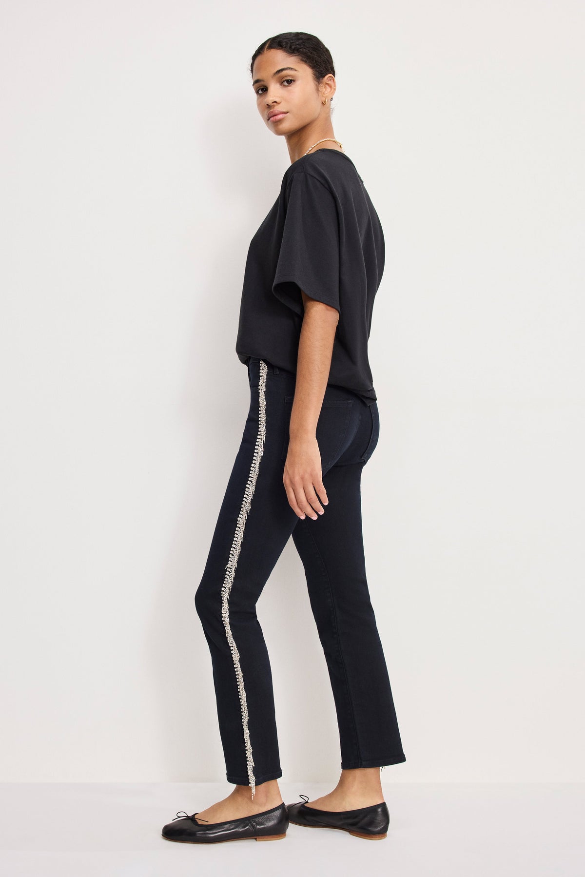 Premium GOOD LEGS STRAIGHT DIAMOND JEANS BLACK411