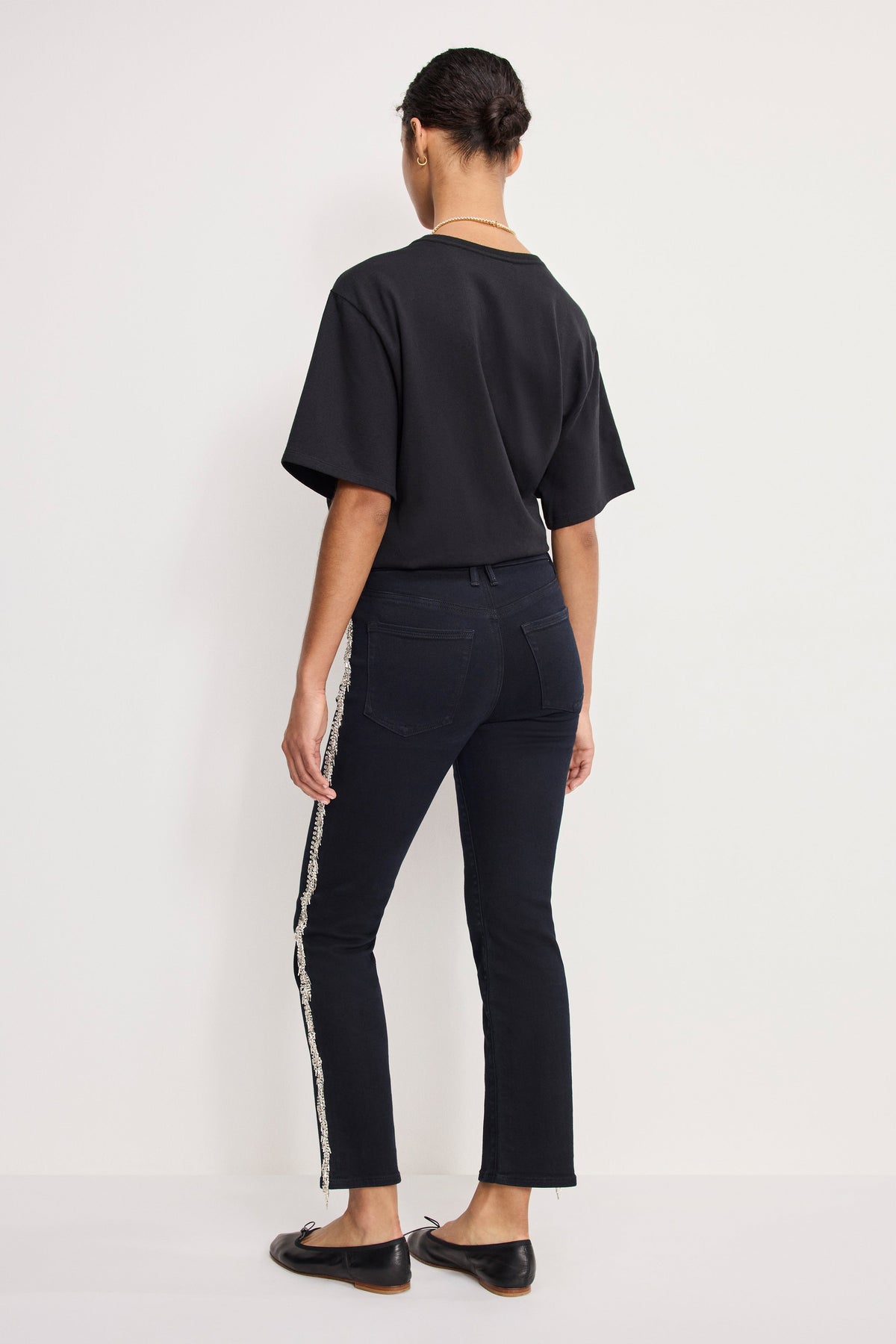 Premium GOOD LEGS STRAIGHT DIAMOND JEANS BLACK411