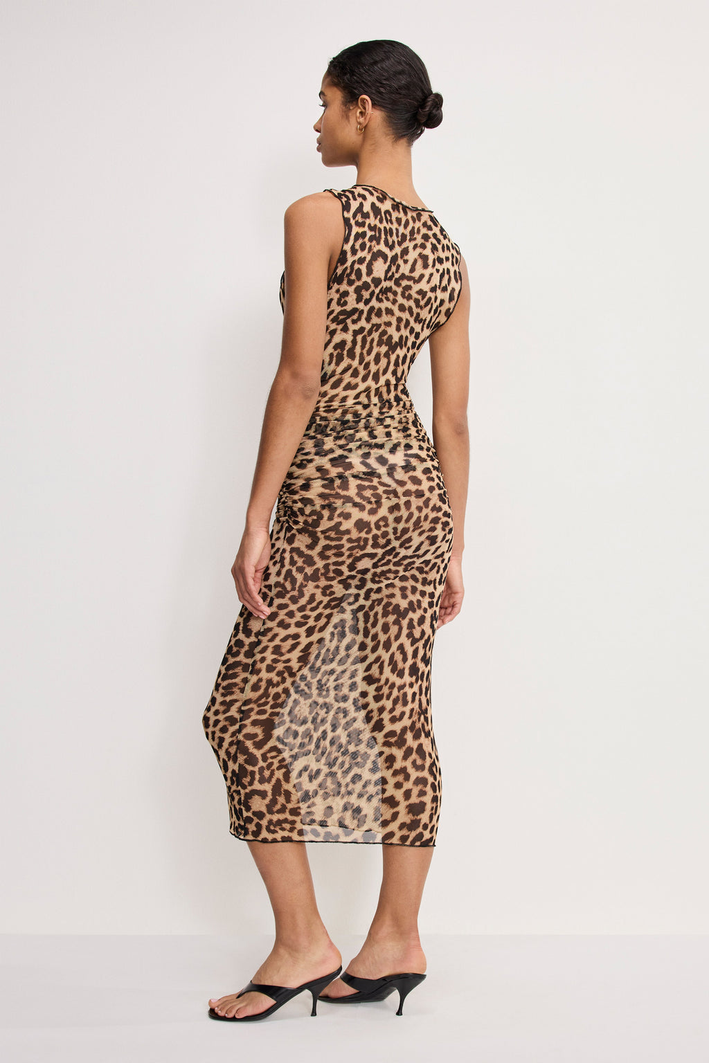 Premium MESH MIDI DRESS LUCKY LEOPARD001
