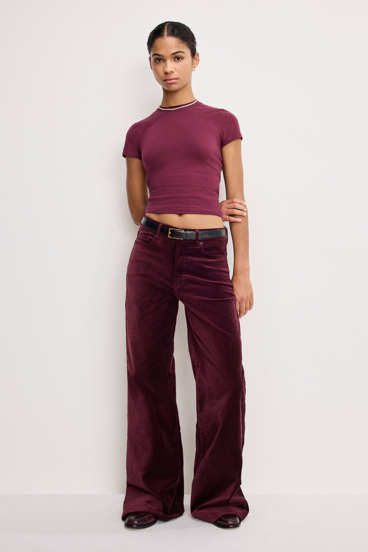 Premium VELVET GOOD WAIST PALAZZO PANTS FIG007