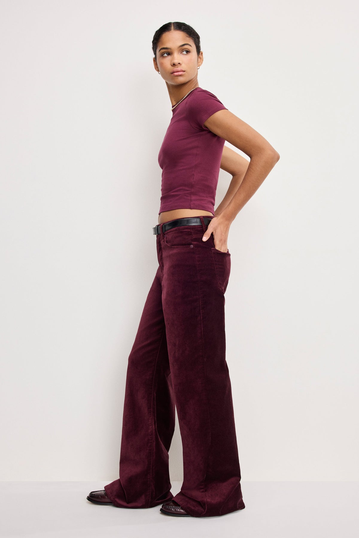 Premium VELVET GOOD WAIST PALAZZO PANTS FIG007