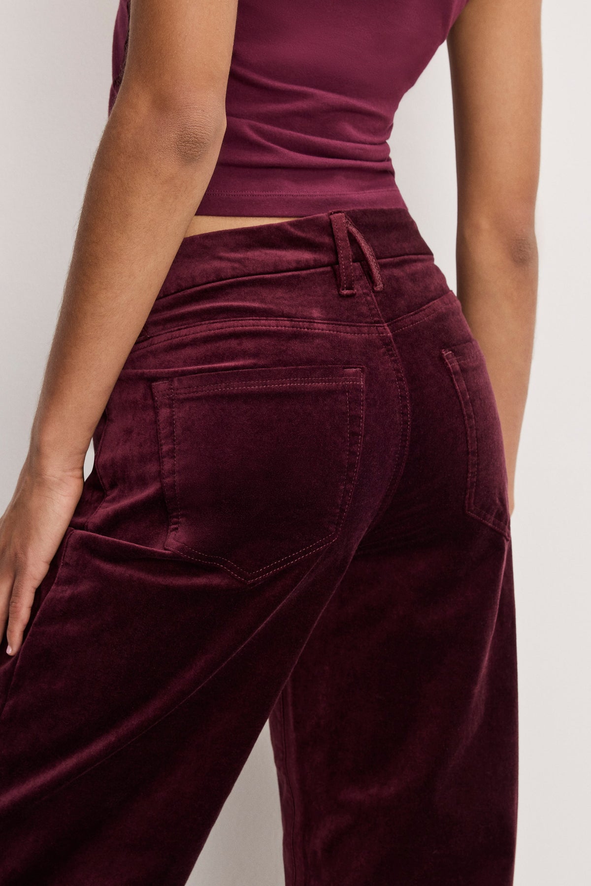 Premium VELVET GOOD WAIST PALAZZO PANTS FIG007