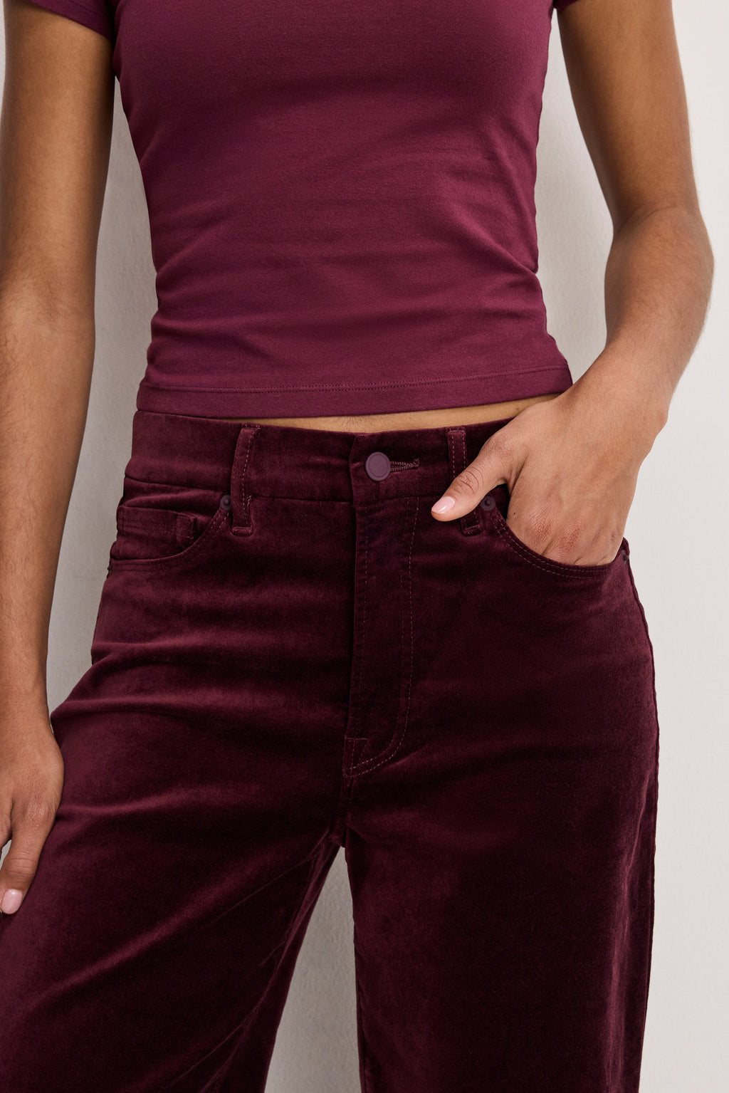 Premium VELVET GOOD WAIST PALAZZO PANTS FIG007