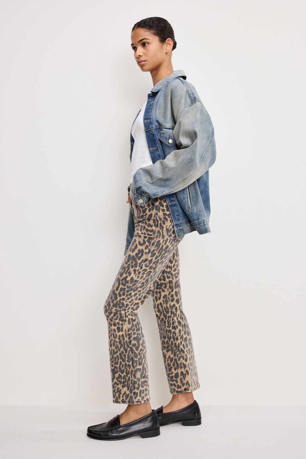 Premium GOOD KICK FLARE LEOPARD JEANS LUCKY LEOPARD001