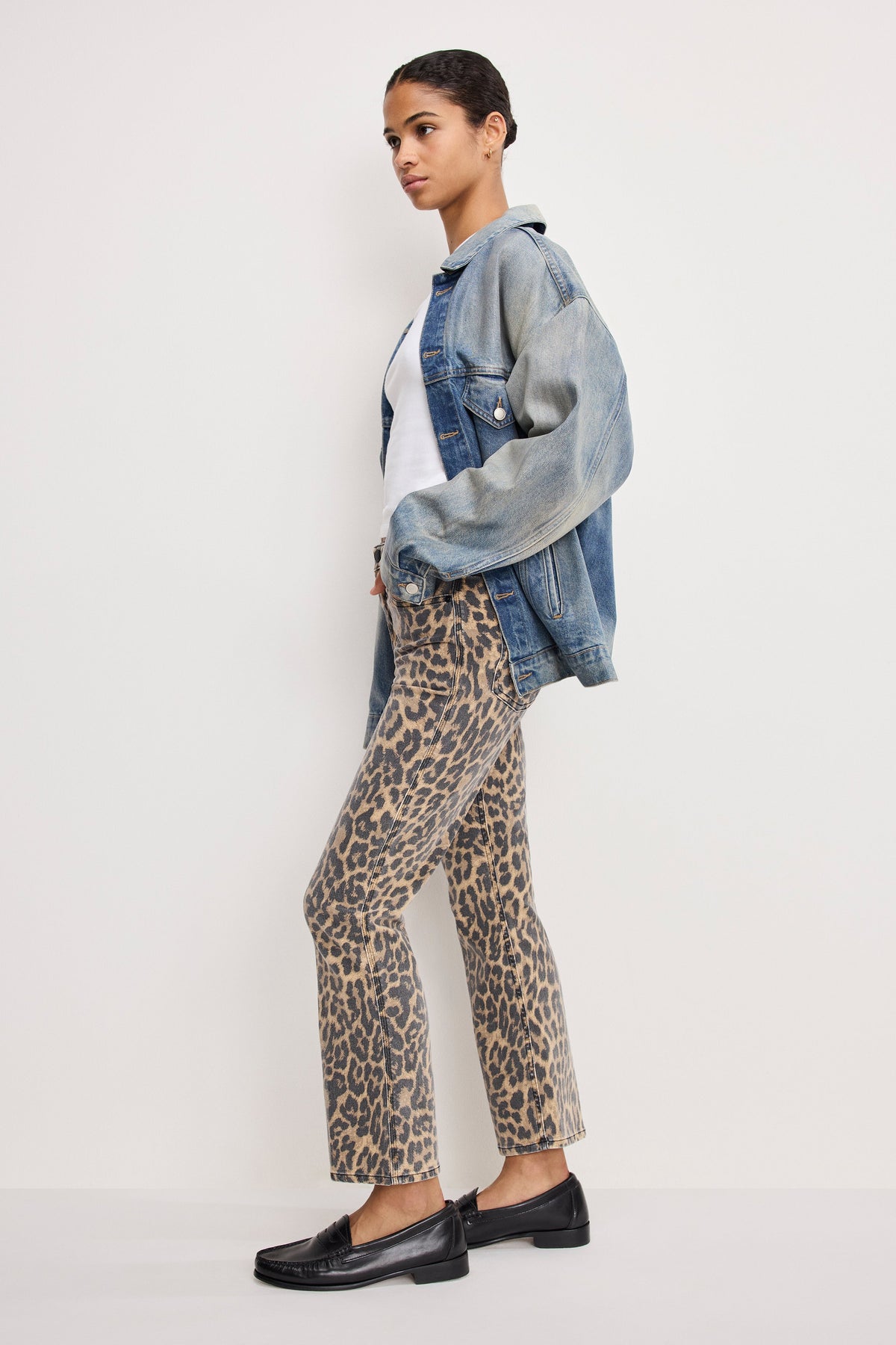 Premium GOOD KICK FLARE LEOPARD JEANS LUCKY LEOPARD001