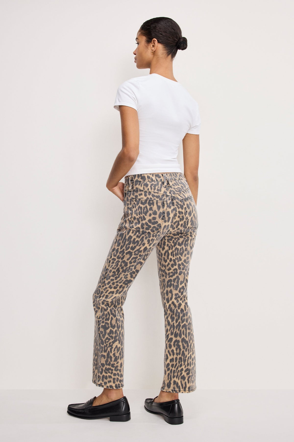 Premium GOOD KICK FLARE LEOPARD JEANS LUCKY LEOPARD001