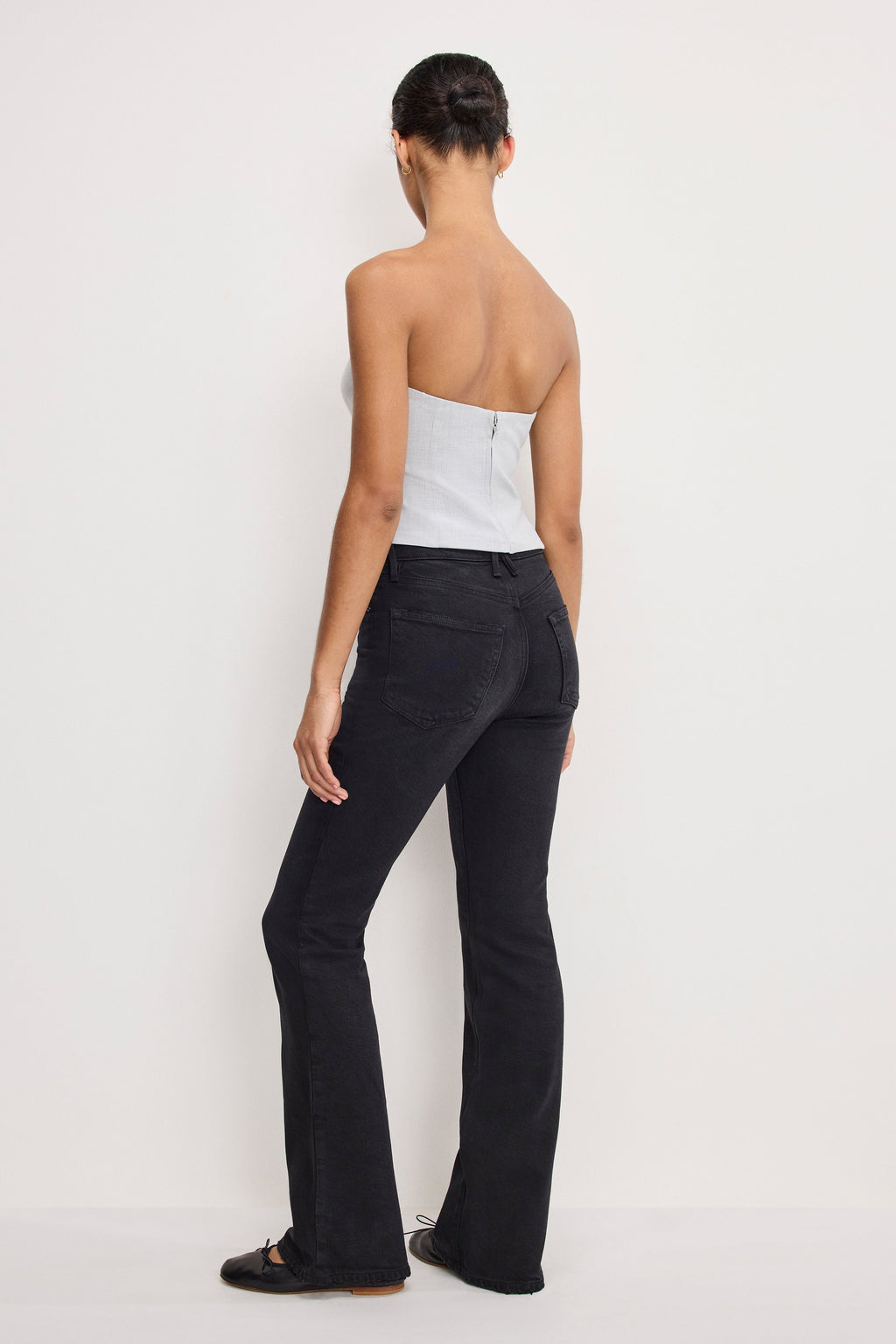 Premium SOFT TECH GOOD CLASSIC BOOTCUT JEANS BLACK344