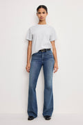 Premium SOFT TECH GOOD LEGS FLARE JEANS INDIGO855