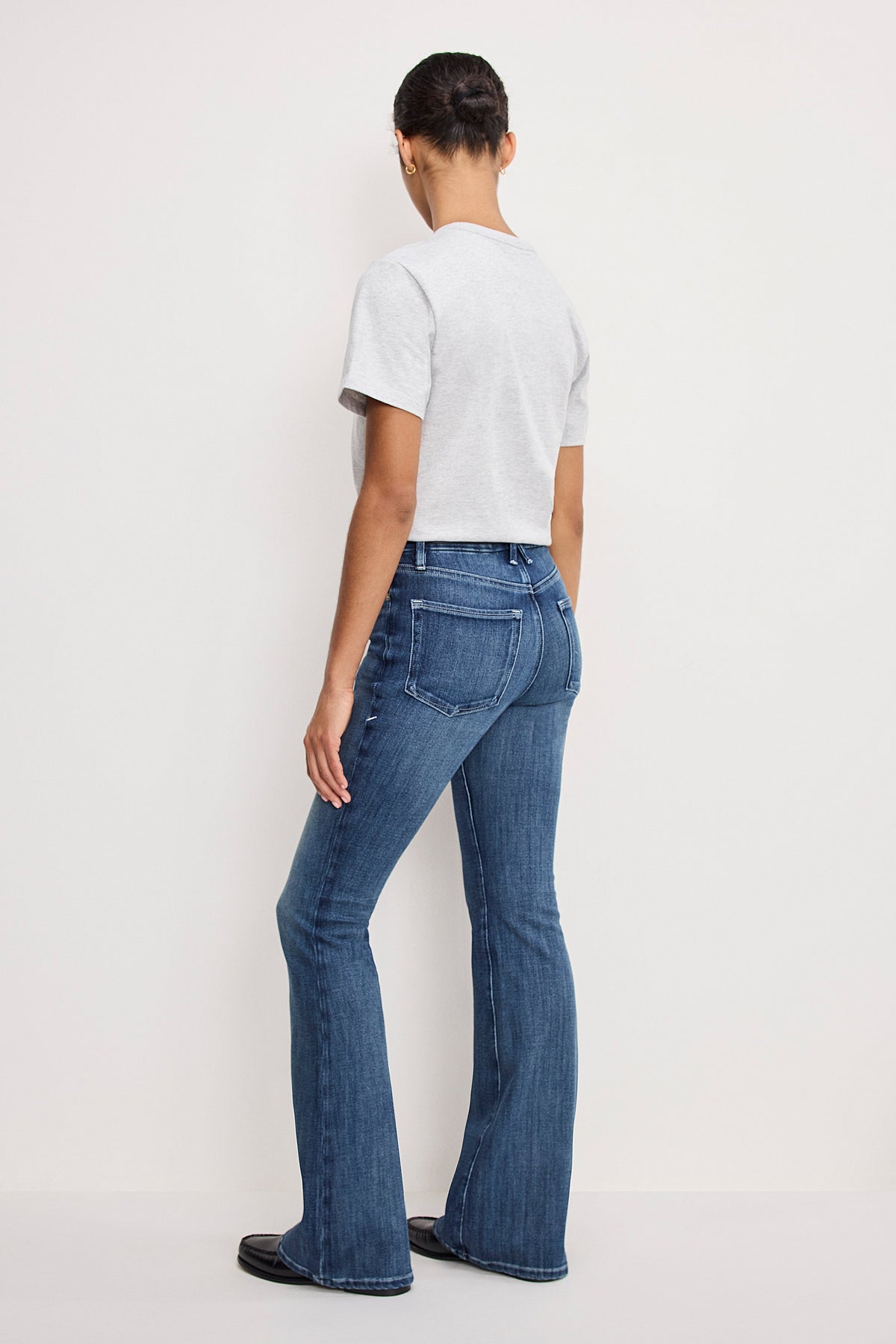 Premium SOFT TECH GOOD LEGS FLARE JEANS INDIGO855