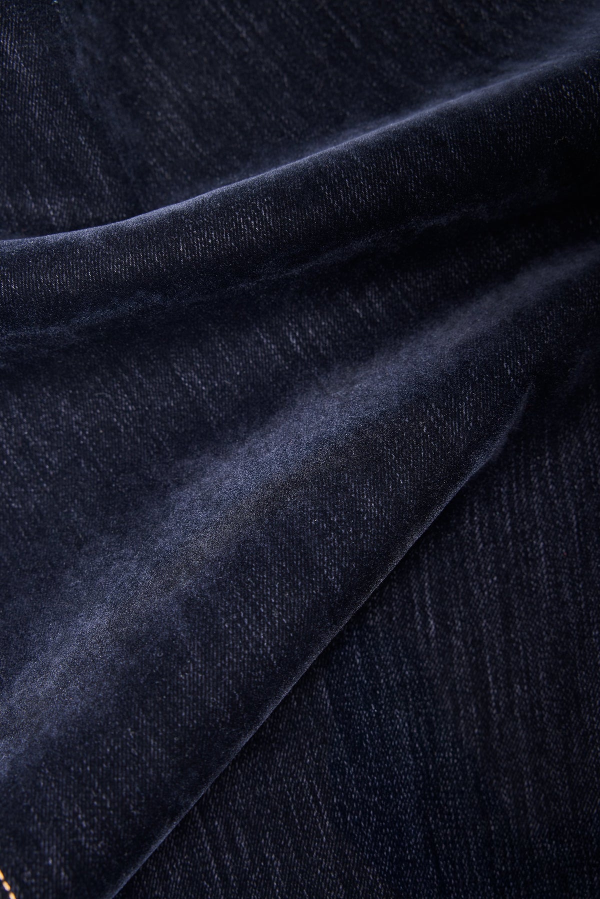 Premium GOOD ICON STRAIGHT FLOCKED DENIM JEANS INDIGO939