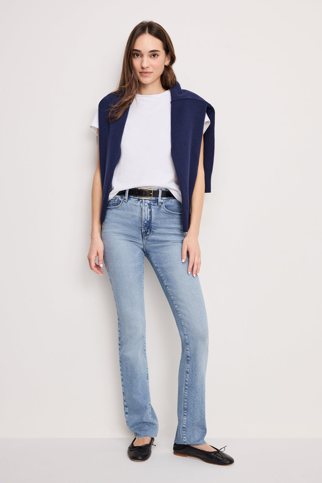 Premium SOFT TECH GOOD LEGS STRAIGHT JEANS INDIGO711
