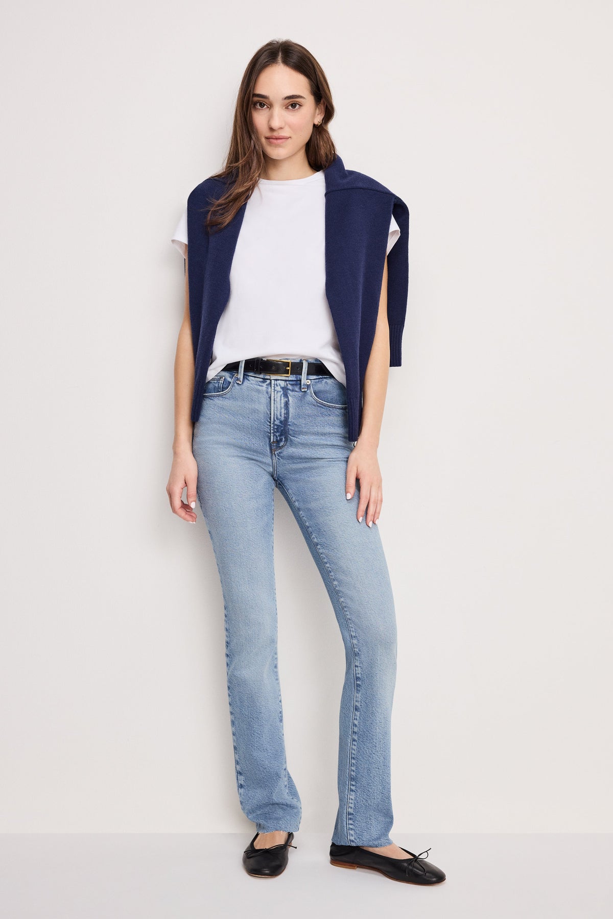 Premium SOFT TECH GOOD LEGS STRAIGHT JEANS INDIGO711