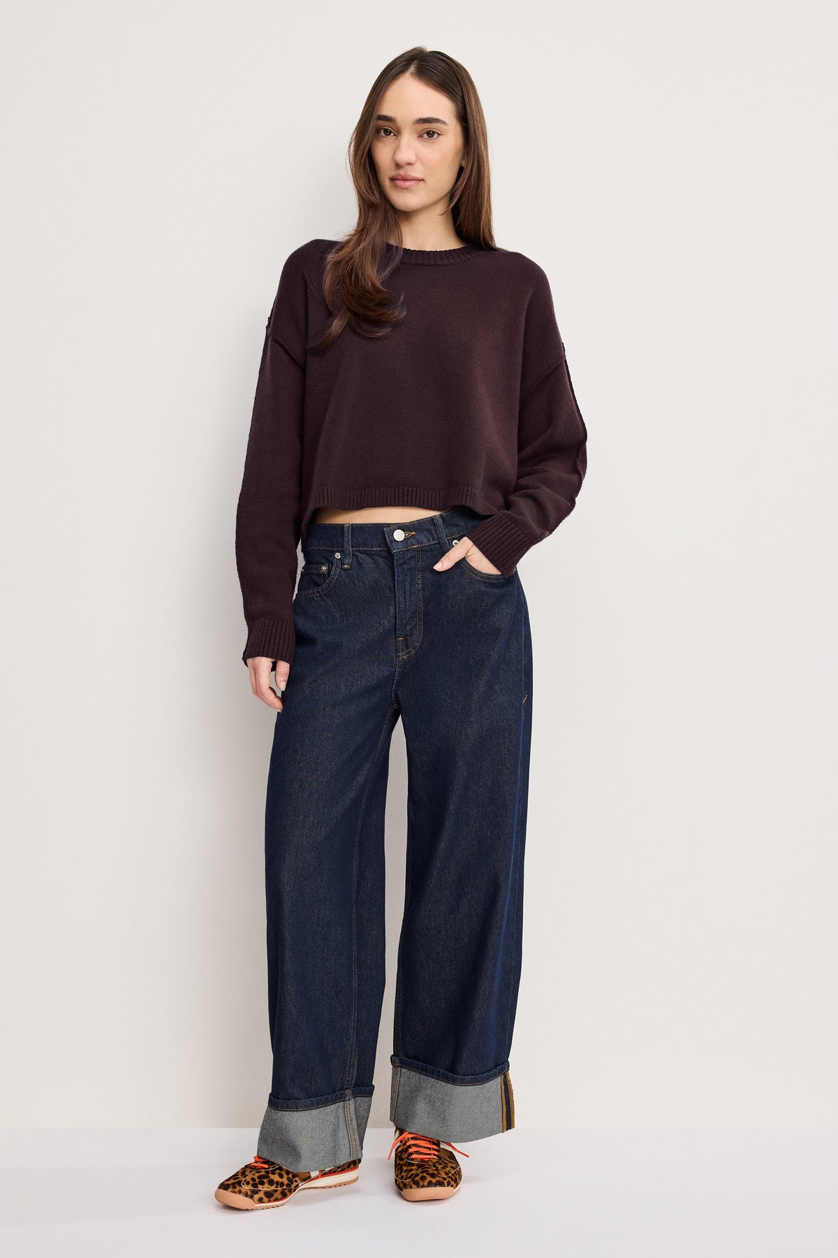 Premium COZY KNIT CREW NECK BARK003