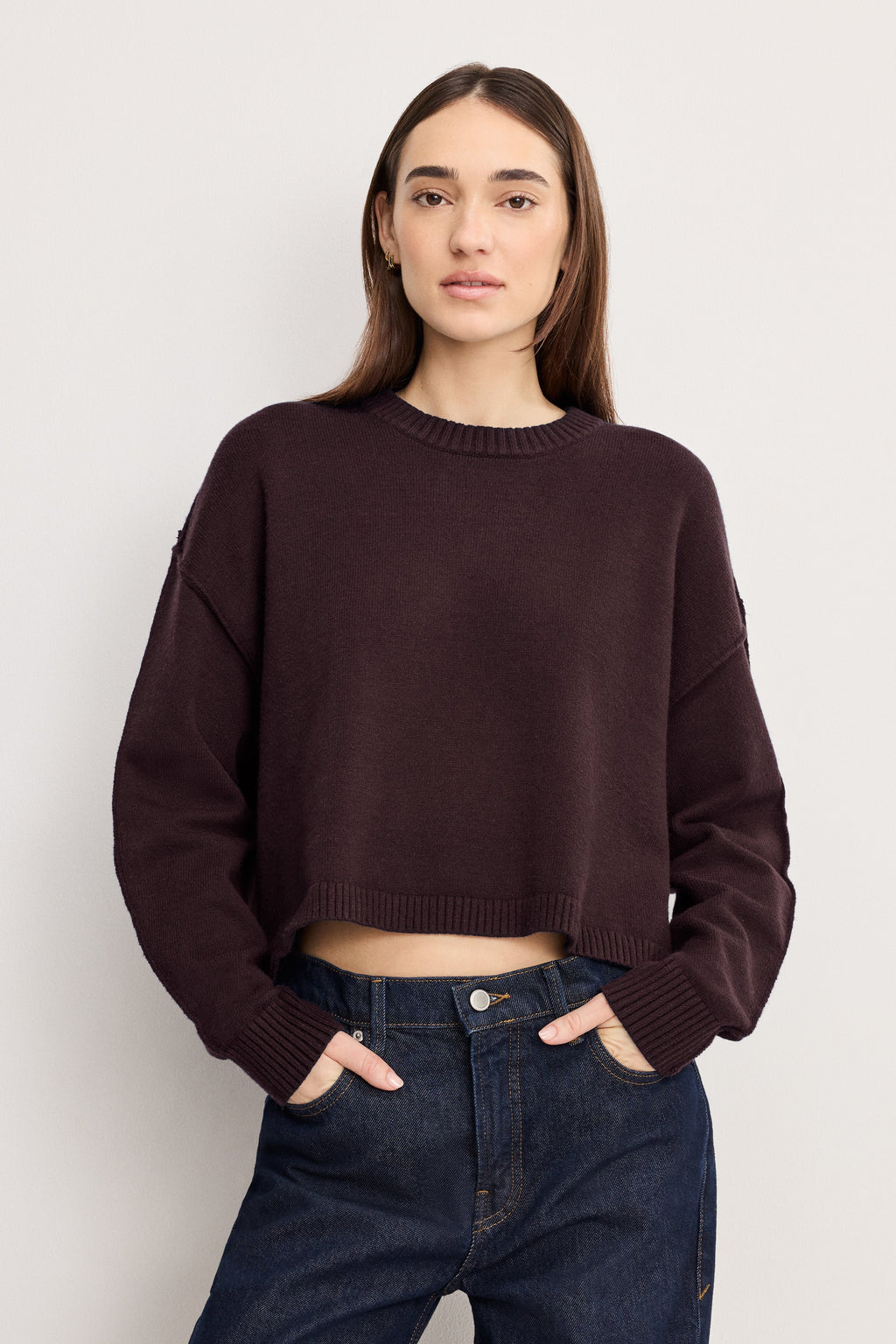 Premium COZY KNIT CREW NECK BARK003
