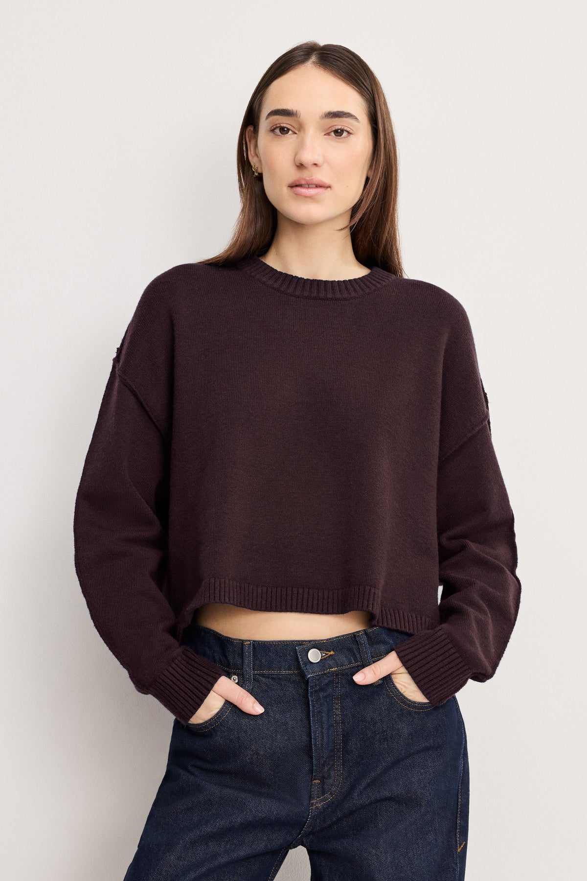 Premium COZY KNIT CREW NECK BARK003