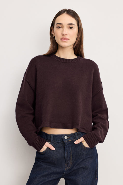 Premium COZY KNIT CREW NECK BARK003