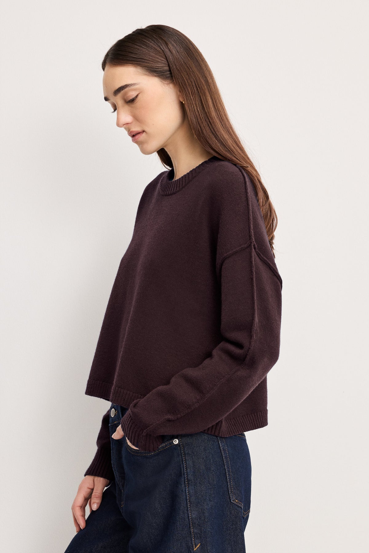 Premium COZY KNIT CREW NECK BARK003