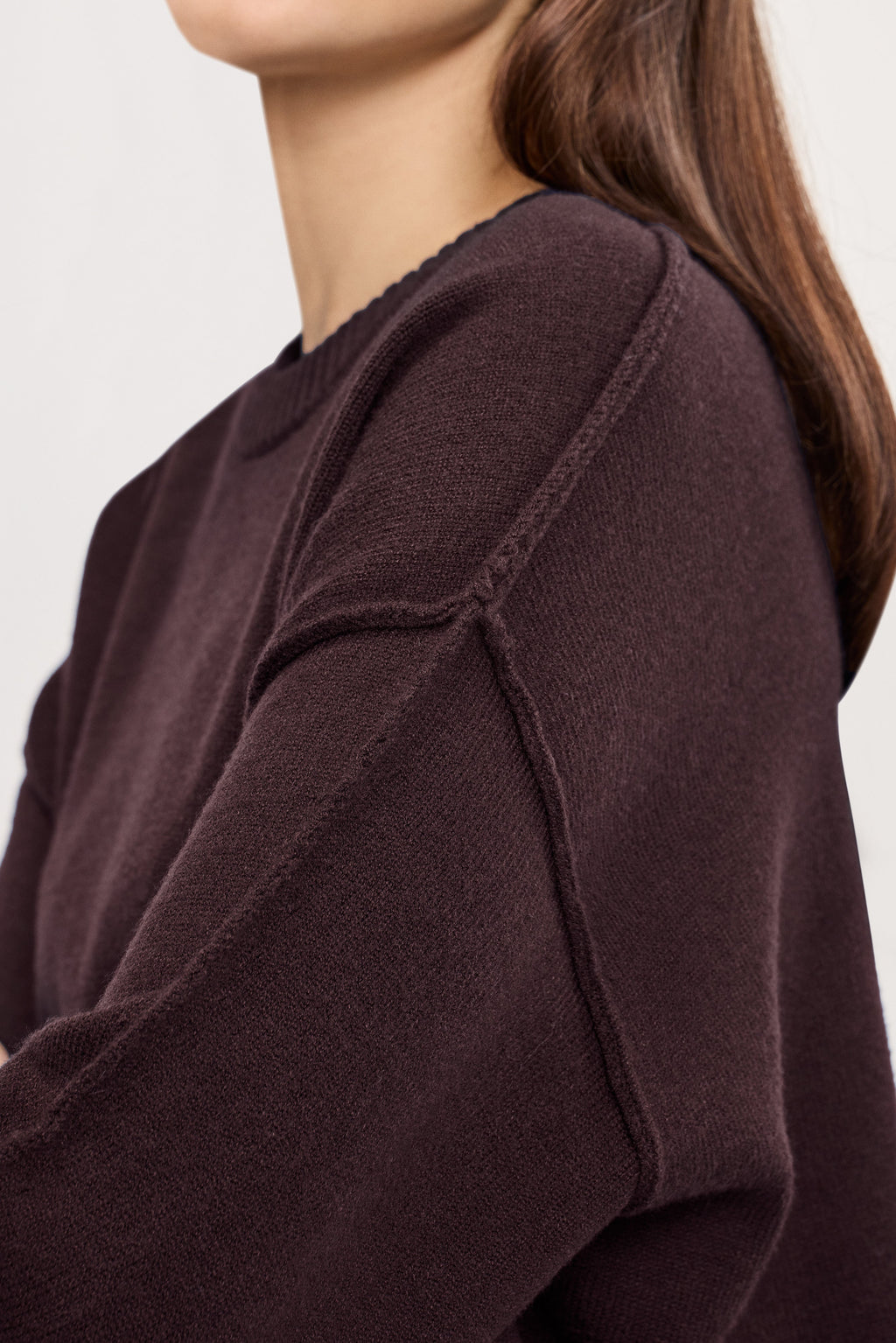 Premium COZY KNIT CREW NECK BARK003