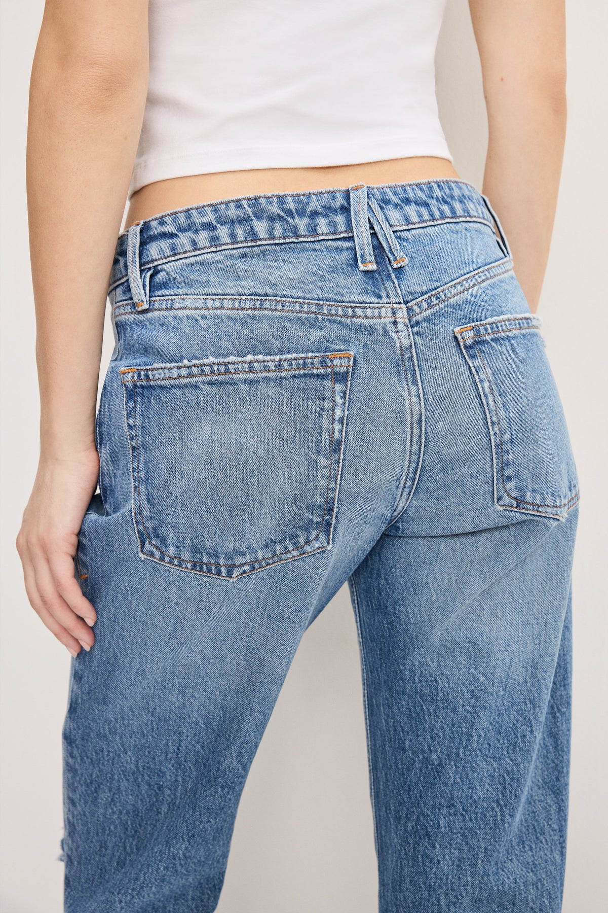 Premium VINTAGE STRAIGHT ANKLE JEANS INDIGO1221