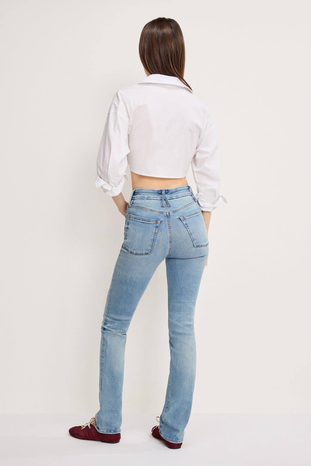 Premium GOOD LEGS STRAIGHT JEANS LONG INDIGO834