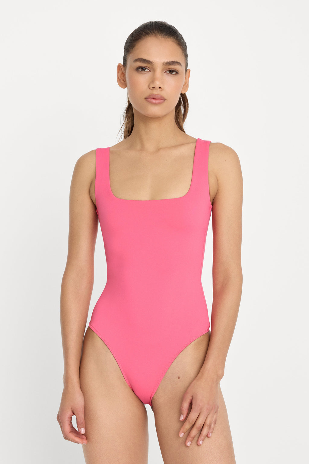 Premium SCULPTING MODERN TANK BODYSUIT STRAWBERRY PINK
