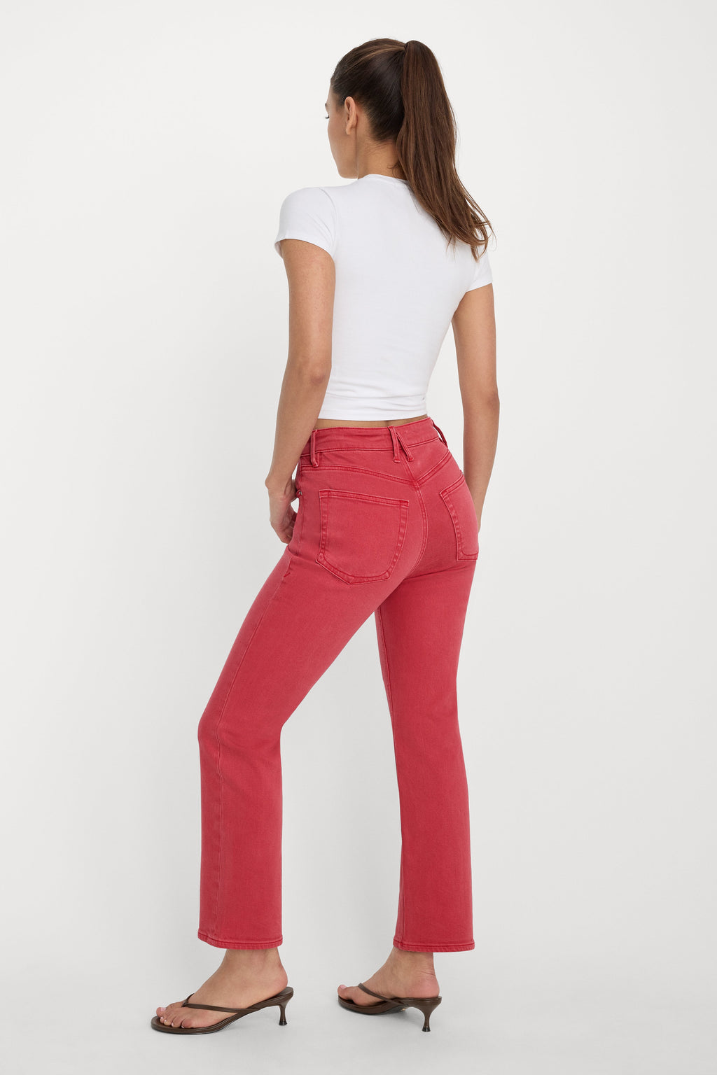 Premium GOOD ICON ANKLE JEANS CHERRY RED